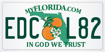 FL license plate EDCL82