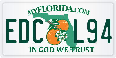 FL license plate EDCL94