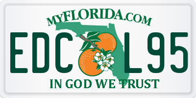FL license plate EDCL95
