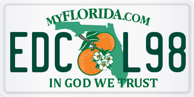 FL license plate EDCL98