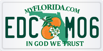 FL license plate EDCM06