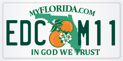 FL license plate EDCM11