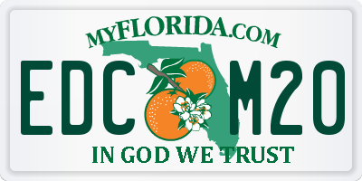 FL license plate EDCM20