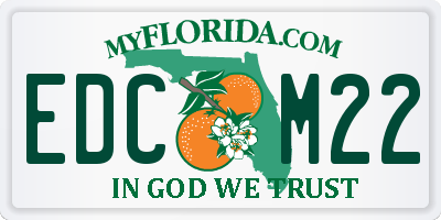 FL license plate EDCM22