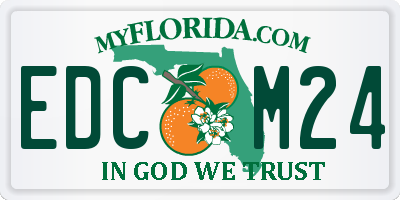 FL license plate EDCM24