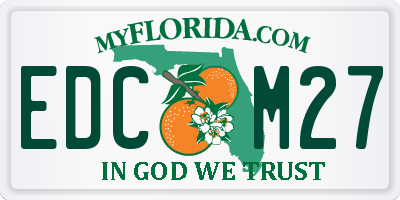 FL license plate EDCM27