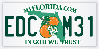 FL license plate EDCM31