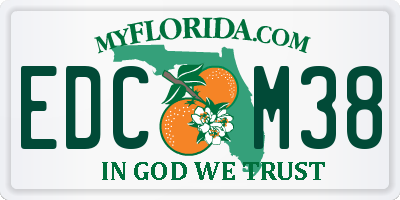 FL license plate EDCM38