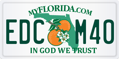 FL license plate EDCM40