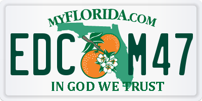 FL license plate EDCM47
