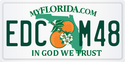 FL license plate EDCM48