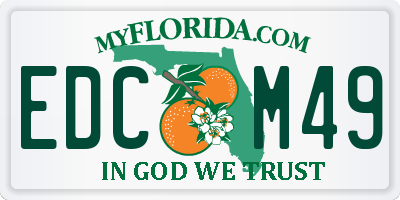 FL license plate EDCM49