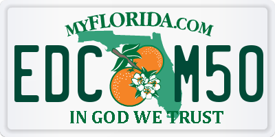 FL license plate EDCM50