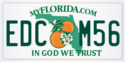 FL license plate EDCM56