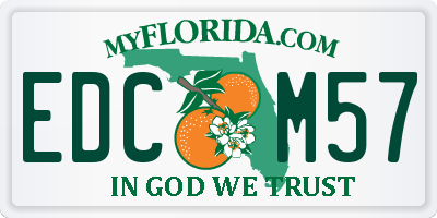 FL license plate EDCM57
