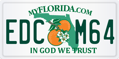 FL license plate EDCM64