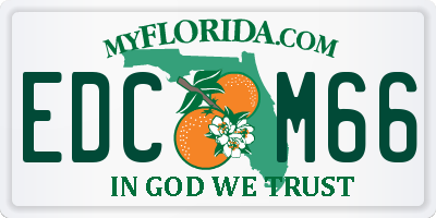 FL license plate EDCM66
