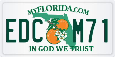 FL license plate EDCM71
