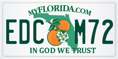 FL license plate EDCM72
