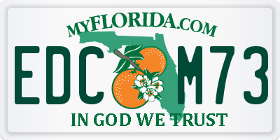 FL license plate EDCM73