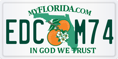 FL license plate EDCM74