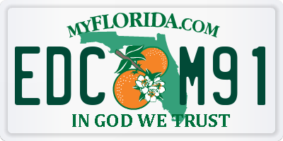 FL license plate EDCM91