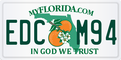 FL license plate EDCM94
