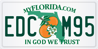 FL license plate EDCM95