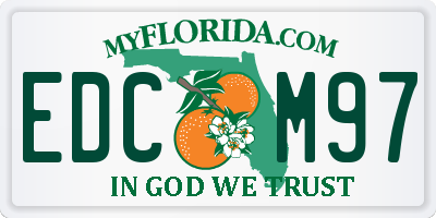 FL license plate EDCM97