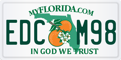 FL license plate EDCM98