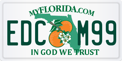 FL license plate EDCM99