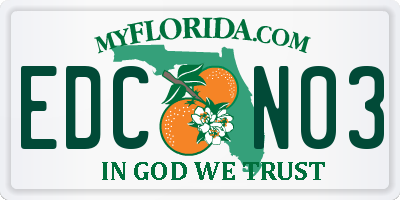 FL license plate EDCN03