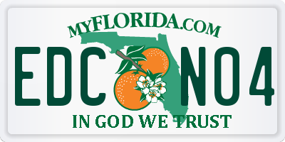 FL license plate EDCN04