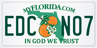 FL license plate EDCN07