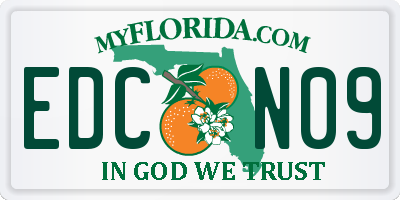 FL license plate EDCN09