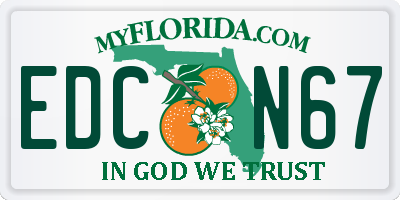 FL license plate EDCN67