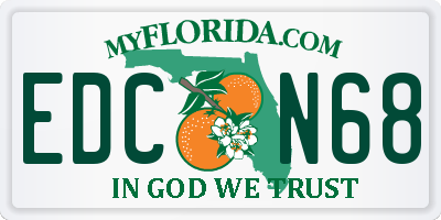 FL license plate EDCN68