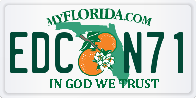 FL license plate EDCN71