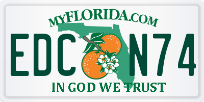 FL license plate EDCN74