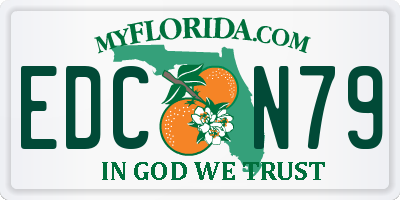 FL license plate EDCN79
