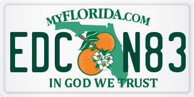 FL license plate EDCN83