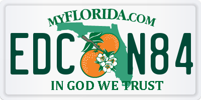 FL license plate EDCN84