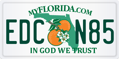 FL license plate EDCN85