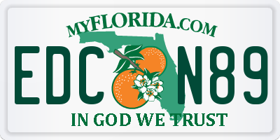 FL license plate EDCN89