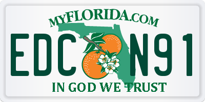 FL license plate EDCN91