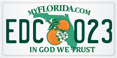 FL license plate EDCO23