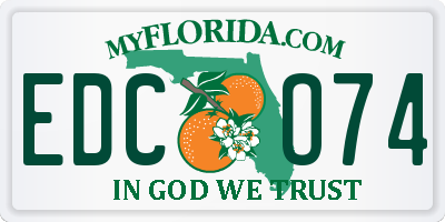 FL license plate EDCO74