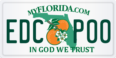 FL license plate EDCP00