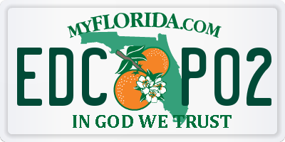 FL license plate EDCP02