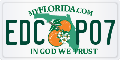 FL license plate EDCP07